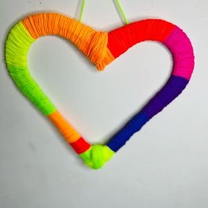 Colorful Yarn Wreath